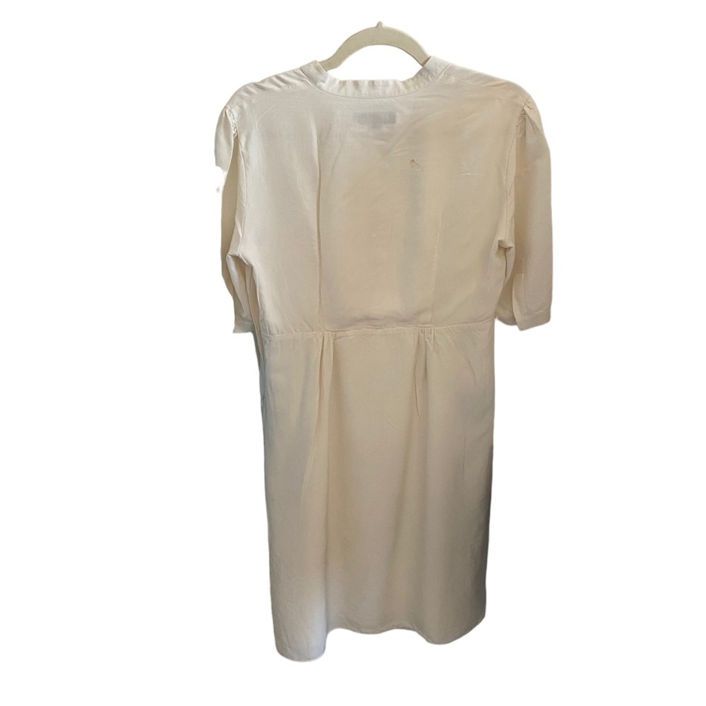 Burberry white ivory silk ruffles dress FLAW 44 large - Picture 2 of 14